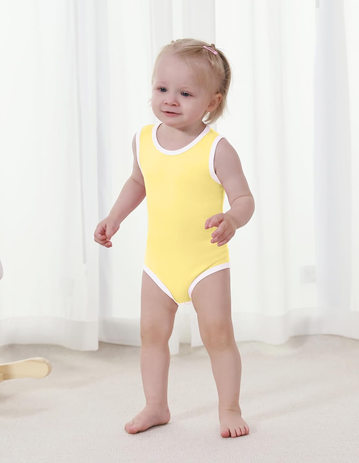 Baby Boy Girl Pajamas Toddler Infant Unisex Sleeveless Sleep Bodysuit Sleepwear Newborn Snap Snug Fit 3-Pack