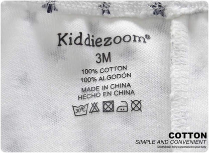 Unisex Newborn Baby Cotton 4-Pack Pants Embroidery Pringting Casual Leggings 0-24 Months for Boys and Girls