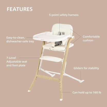 Unilove Grow with Me 2-in-1 Baby High Chair – Adjustable Toddler Chair with Baby Set, Removable