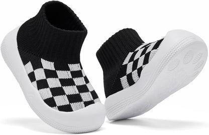 Eashi Baby Boy Girl Non-Skid Indoor Infant Walking Shoes Breathable Warm Elastic Sock Shoes with Memory Sole Protect Toes Outdoor Sneakers
