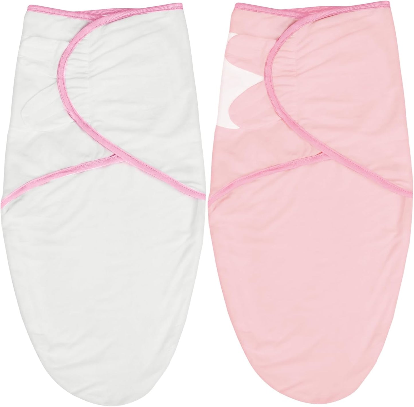 Biloban Baby Swaddles 0-3 Months for Girls, Cotton Swaddle Blanket, Newborn Essentials, Pink &
