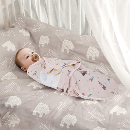 HOUSBAY 100% Cotton Baby Swaddle Sleep Sacks for Newborn Swaddling Blankets Adjustable 2-Way Zipper