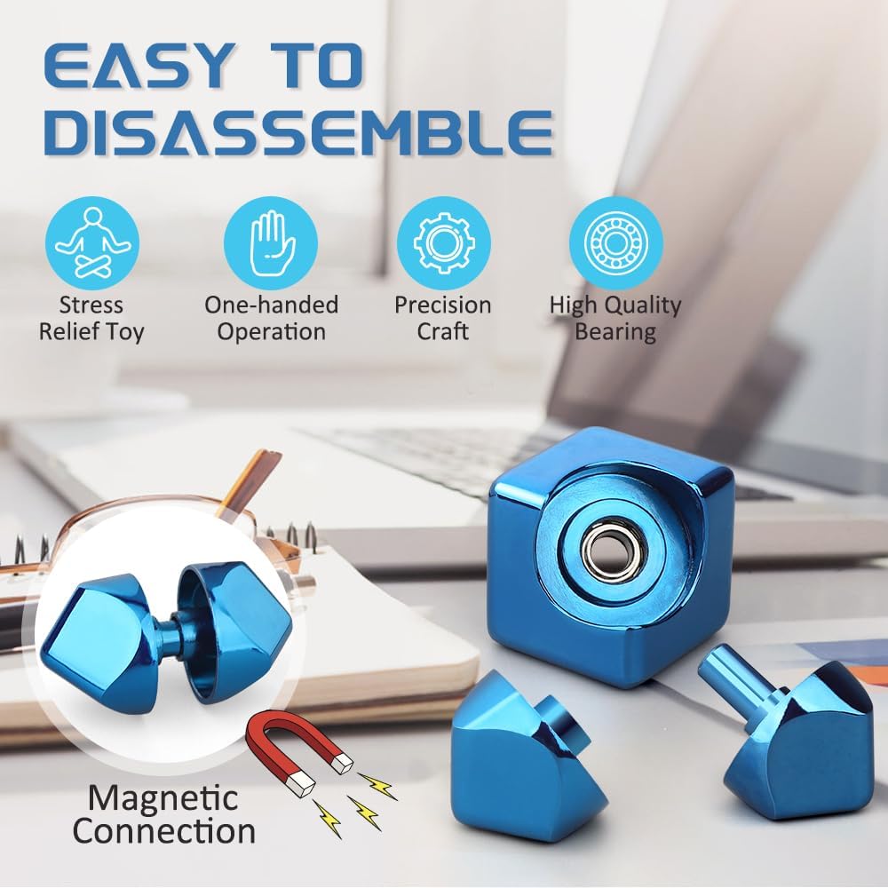 Infinity Cube Fidget Spinner Toy for Kid Adult, Metal Fidget Block Sensory Focus Toy for Boy Girl
