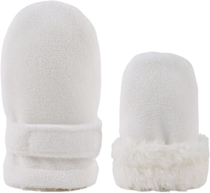 Zsedrut No Scratch Baby Mittens Toddler Infant Fleece Lined Gloves Winter Warm Mitten for Baby Boys Girls