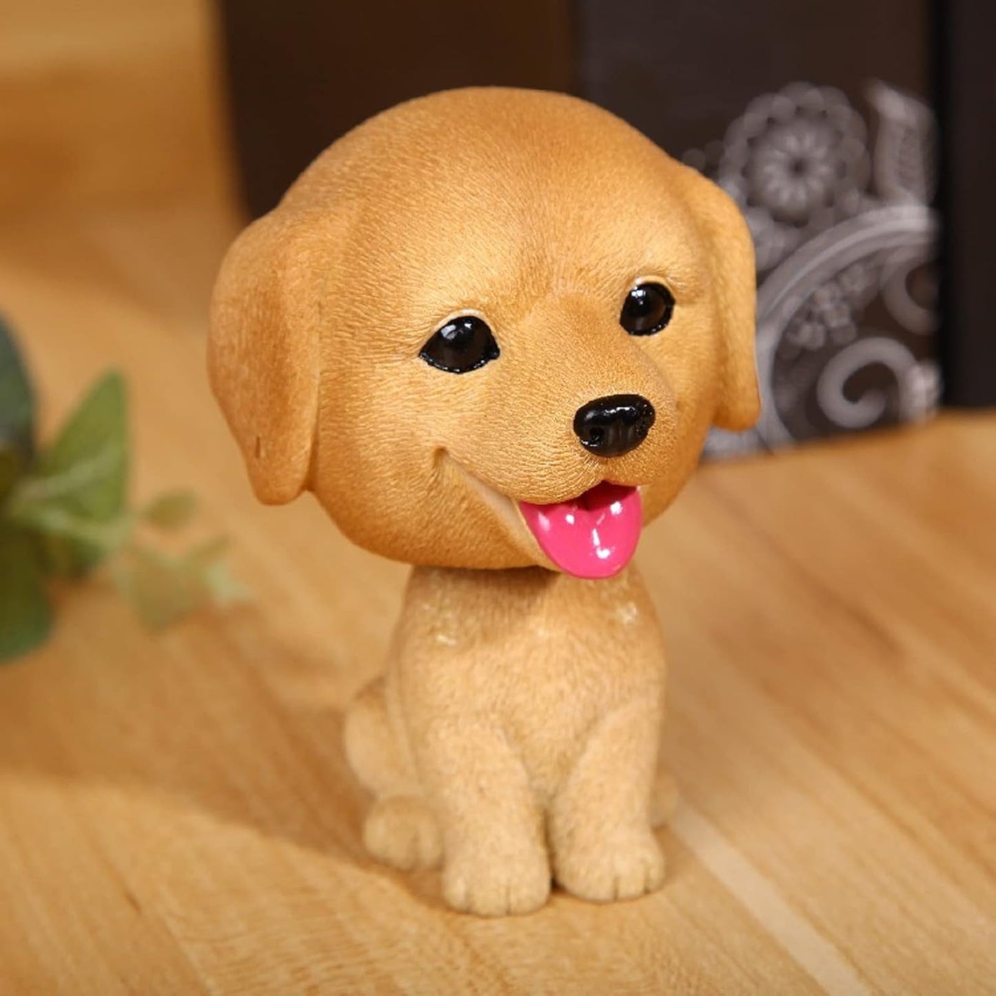 Resin Bobbing Head Dog Figurines Mini Bobblehead Puppy for Home Office Desk Car Dashboards Decor Ornaments (Golden Retriever)