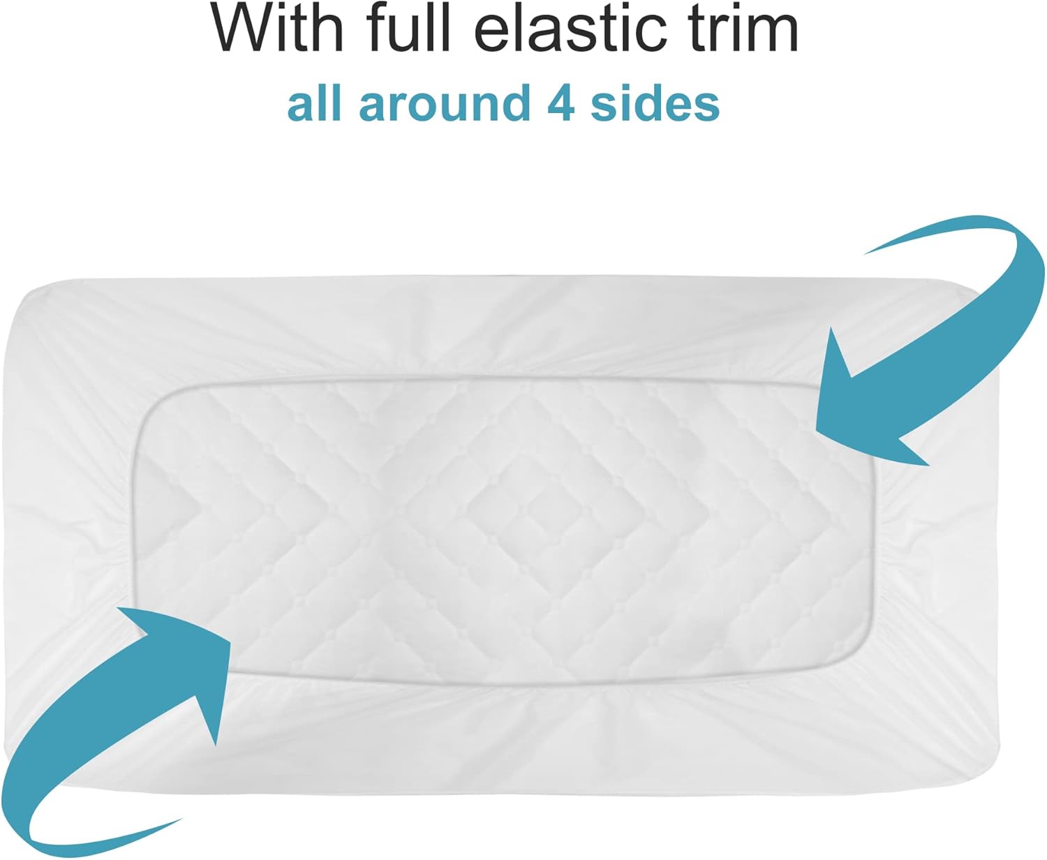 NTBAY 2 Pack Waterproof Mini Crib Mattress Protector, Quilted 24"x38" Fitted Mattress Cover