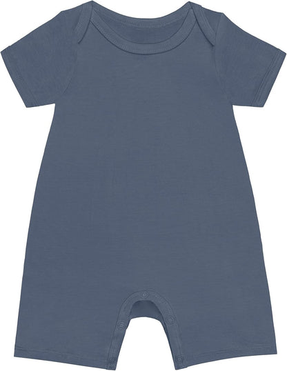 GUISBY Rayon Baby Pajamas, Short Sleeve Footless Rompers, Snap Closure Sleeper for Boy Girls