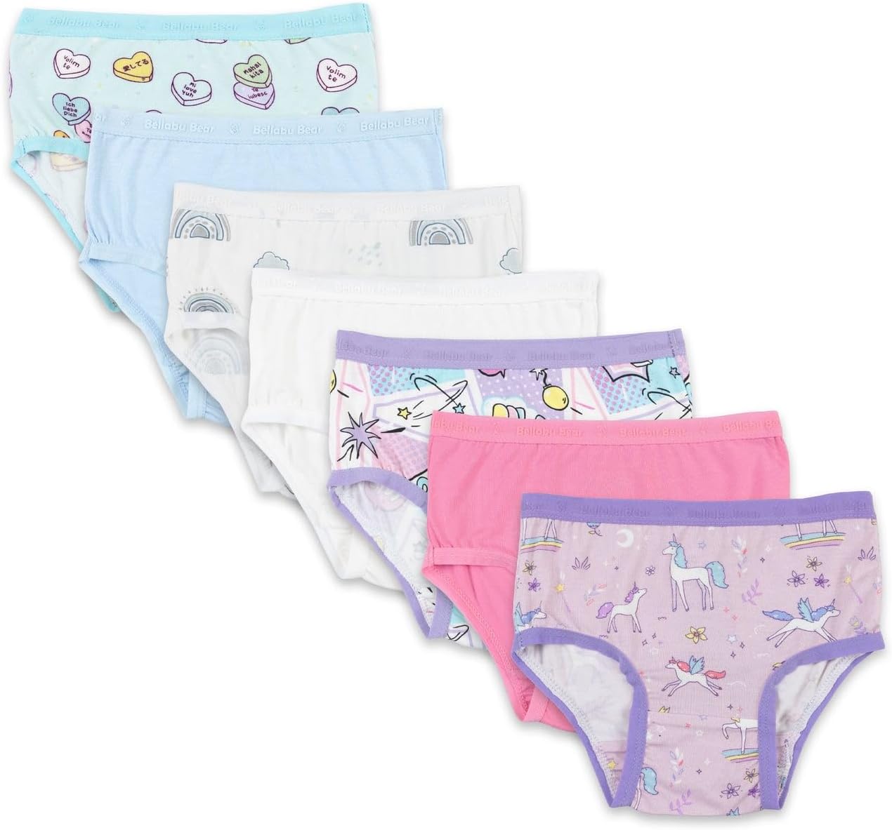Bellabu Bear Girl's Rayon from Bamboo Underwear 7-Pack