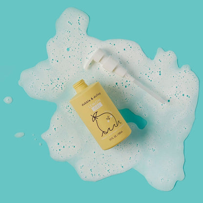 Dabble & Dollop Lemon Body Wash & Shampoo – 3-in-1 Natural Bubble Bath for Kids, Made in USA, No