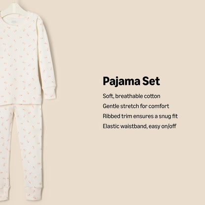 Amazon Essentials x Sofia Grainge Unisex Babies, Toddlers and Kids' Snug-Fit Cotton Pajamas, Pack of 2