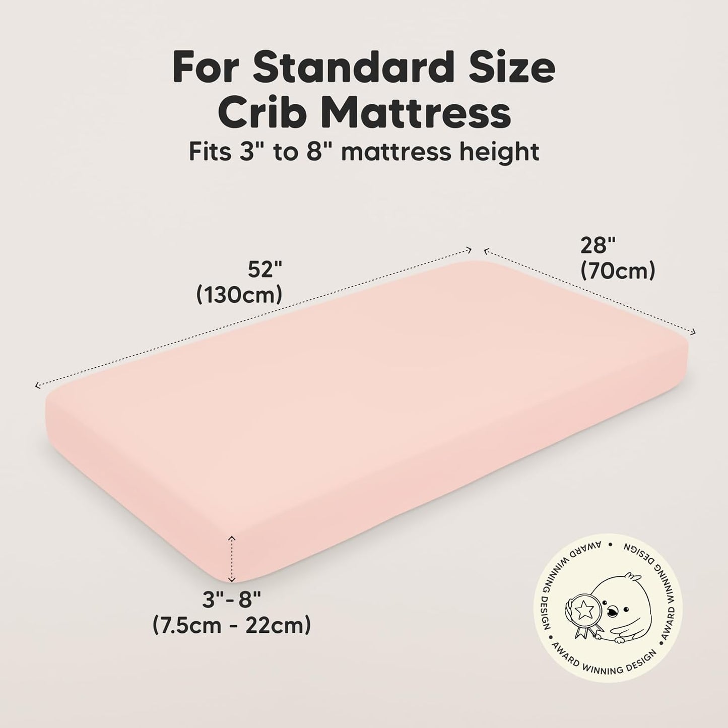 KeaBabies 2-Pack Baby Crib Sheets for Boys, Girls - 52x28 Viscose Derived from Bamboo Toddler Bed