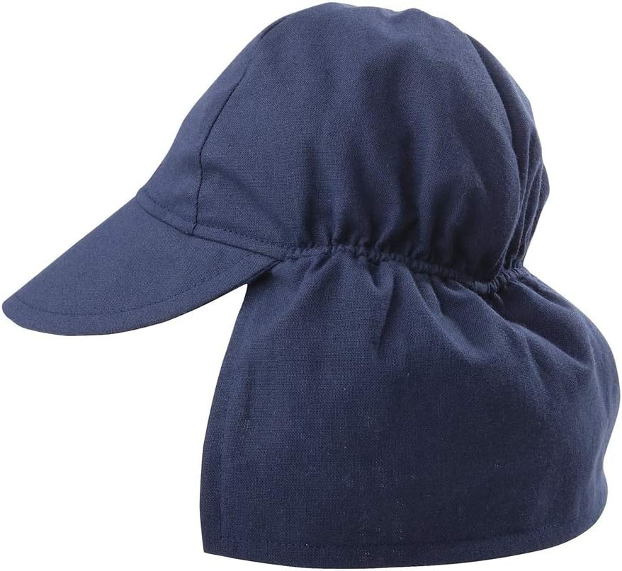 Baby Sun Hat | Toddler Hat with Flap to Protect Kids from Sunburn| UPF 50+ Highest Certified UV Sun Protection | Navy, Medium