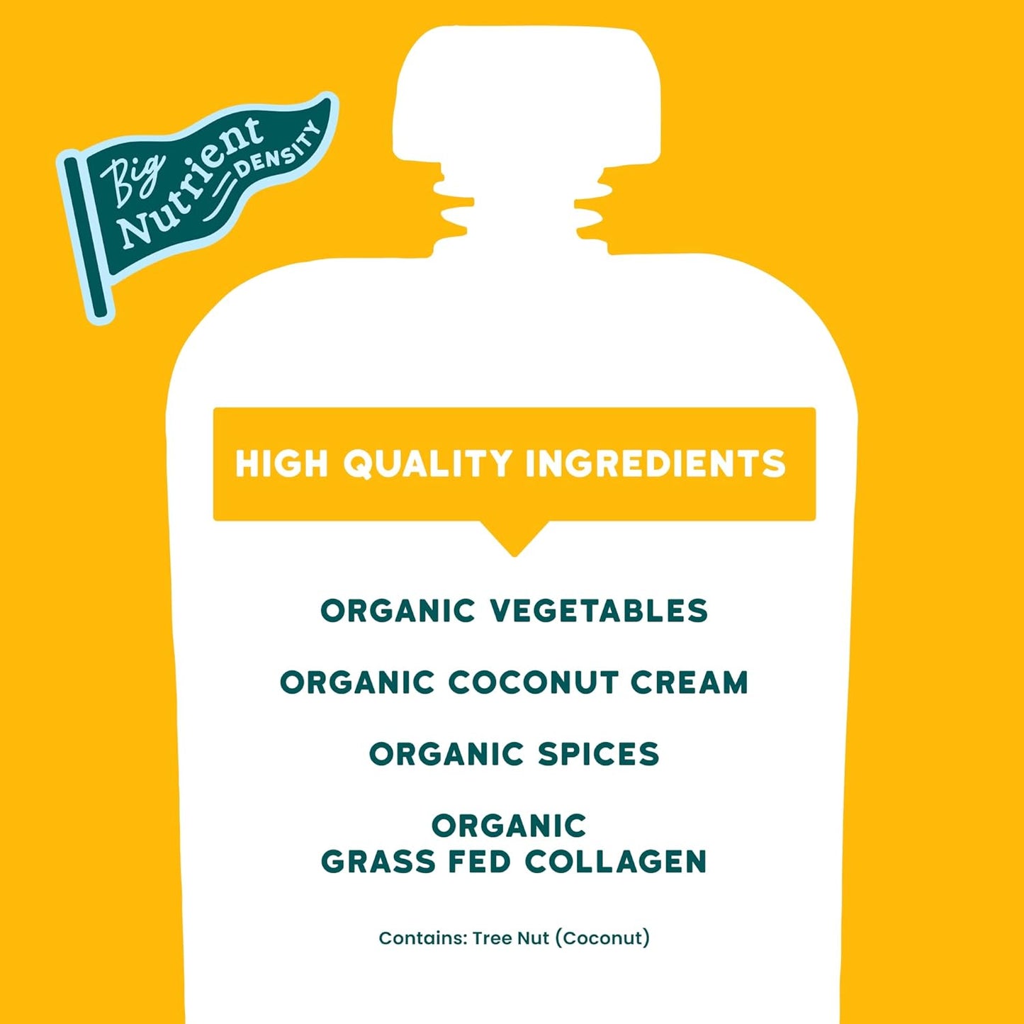 Serenity Kids 6+ Months Dairy-Free Smoothie Baby Food Pouches - USDA Organic, Grass Fed Collagen