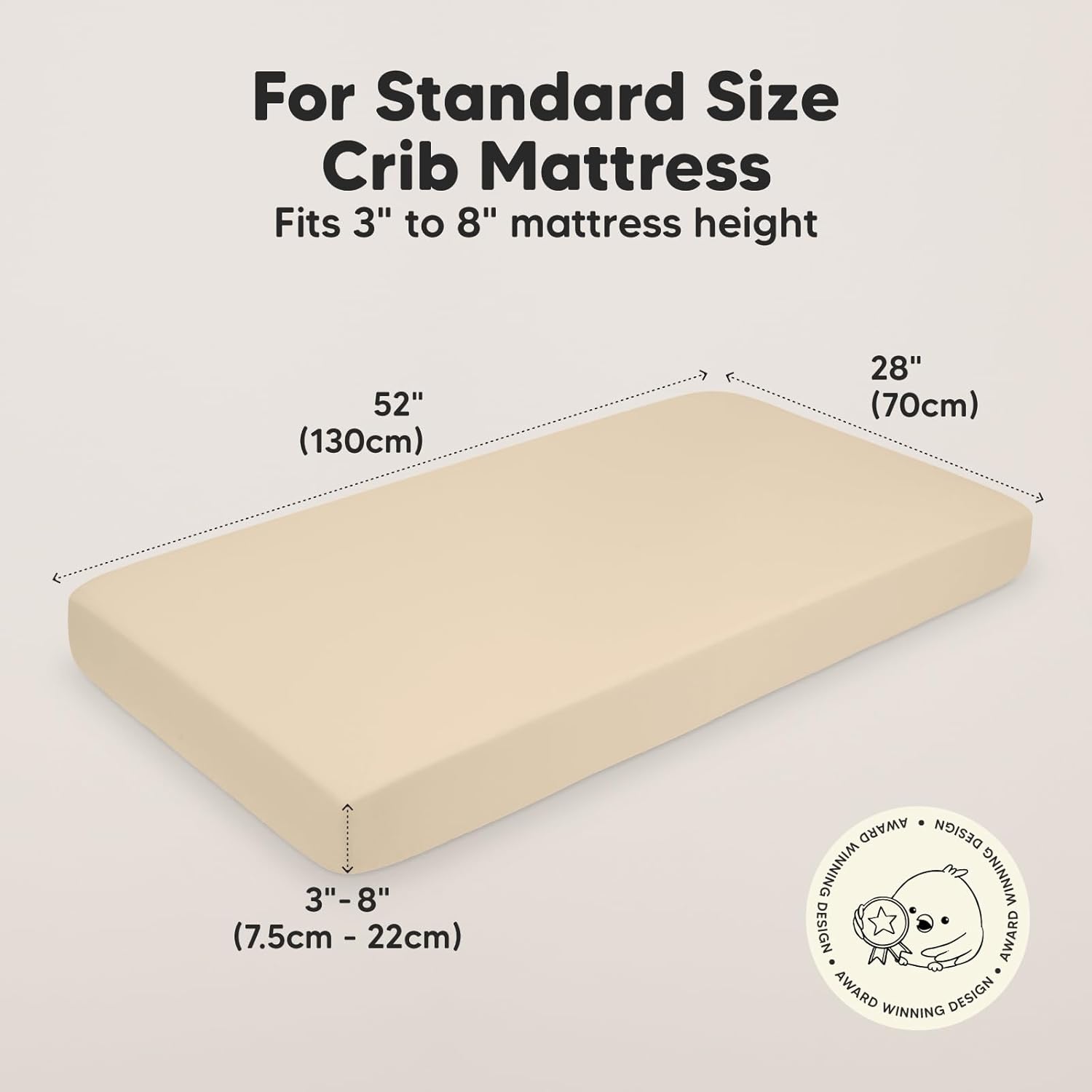 KeaBabies 2-Pack Baby Crib Sheets for Boys, Girls - 52x28 Viscose Derived from Bamboo Toddler Bed