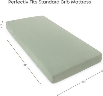 Organic Muslin Fitted Crib Sheet - Organic Crib Sheet for Standard Crib and Toddler Mattresses