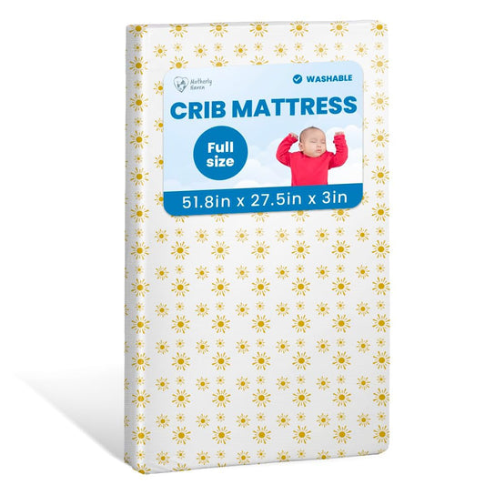 Breathable Crib Mattress, Washable High Rebound Foam for Baby Cribs, Fits Standard Toddler Beds