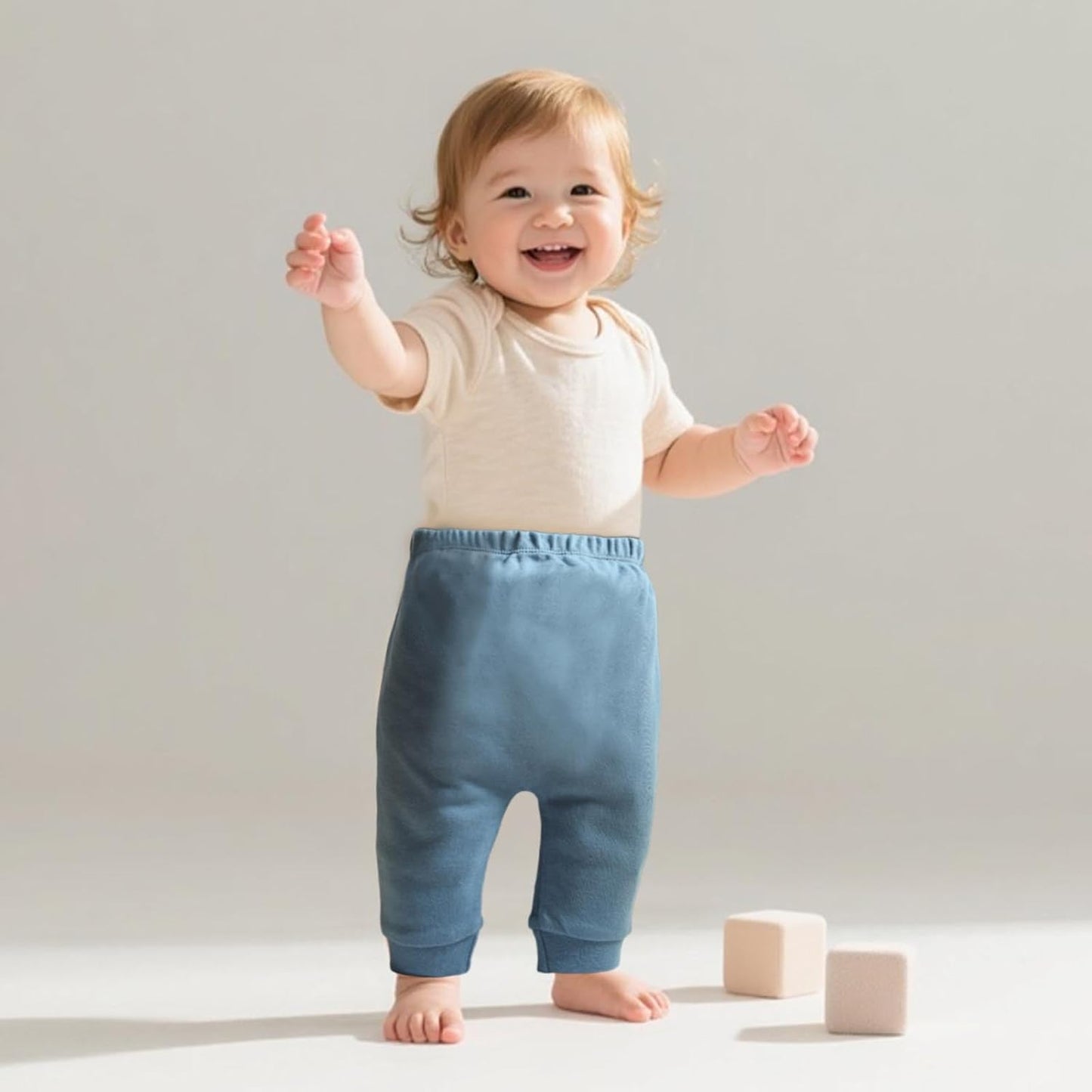Hakochia Baby Pants for Boys & Girls: 100% Cotton, Soft, Comfy, Ample Diaper Room 0-36 Months