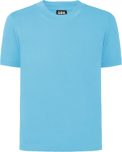 QBK 2T to Youth Neon Shirt Kids UPF 50+ Dry Fit Athletic Short Sleeve Rash Guard T Shirts for Boys Girls Sports Undershirt