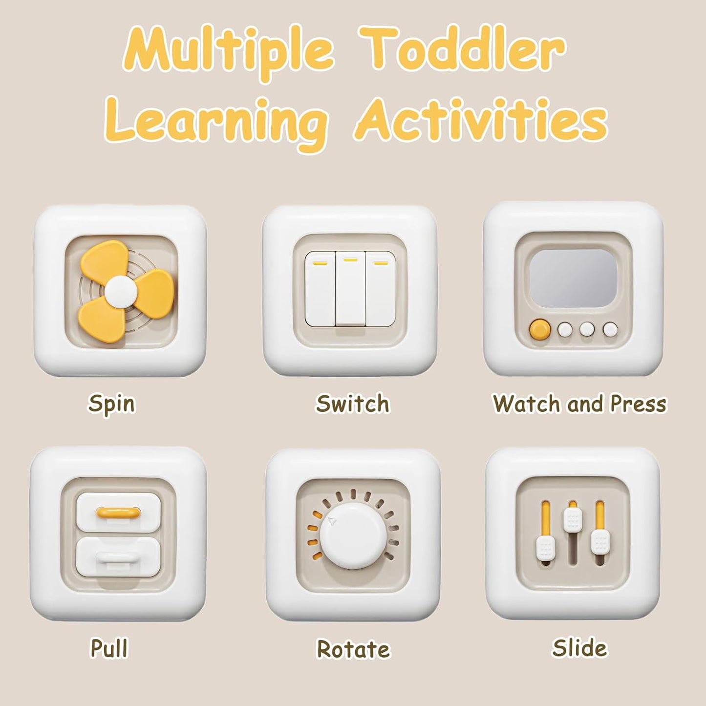 Busy Cube Toys for 1 Year Old Boy, Montessori Toys for 1+ Year Old, Travel Sensory Toys for Toddlers 1-3, Learning Fine Motor Skills| 1st Birthday Gifts Boy 12 Months +