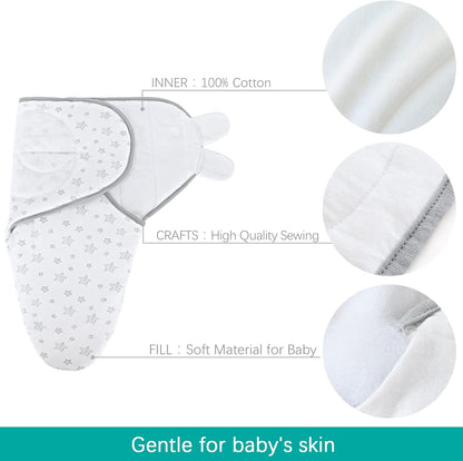 Biloban Baby Swaddles 0-3 Months for Boy Girls, Warm Quilted Baby Swaddle, Newborn Swaddle