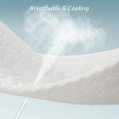 Queen Size Waterproof Mattress Protector Fitted Quilted Mattress Pad Cover with Deep Pocket Up to 18''