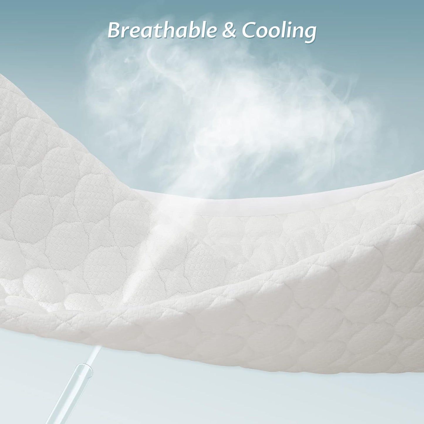 Full Size Waterproof Mattress Protector Fitted Quilted Mattress Pad Cover with Deep Pocket Up to 15''