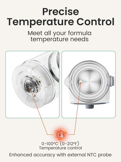 GROWNSY Baby Instant Warmer, Glass Water Boiler with Accurate Temperature Control for Formula
