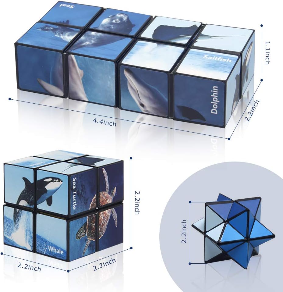 Star Cube Magic Cube Set, 2 in 1 Yoshimoto Cube for Kids and Adults, Toys for Boys and Girls Ages