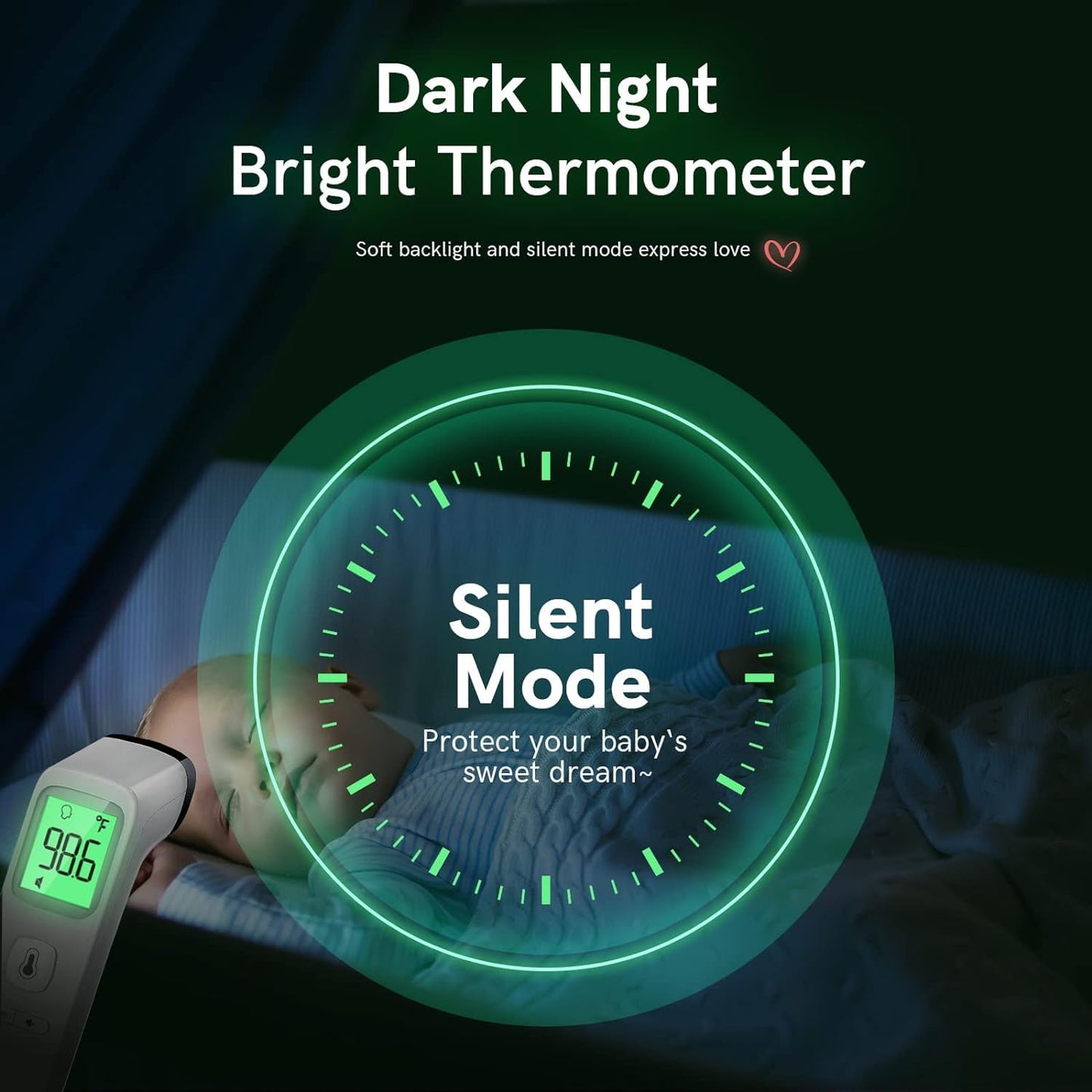 Digital Thermometer for Adults and Kids, Forehead No-Touch Thermometer with Fever Alarm, Accurate