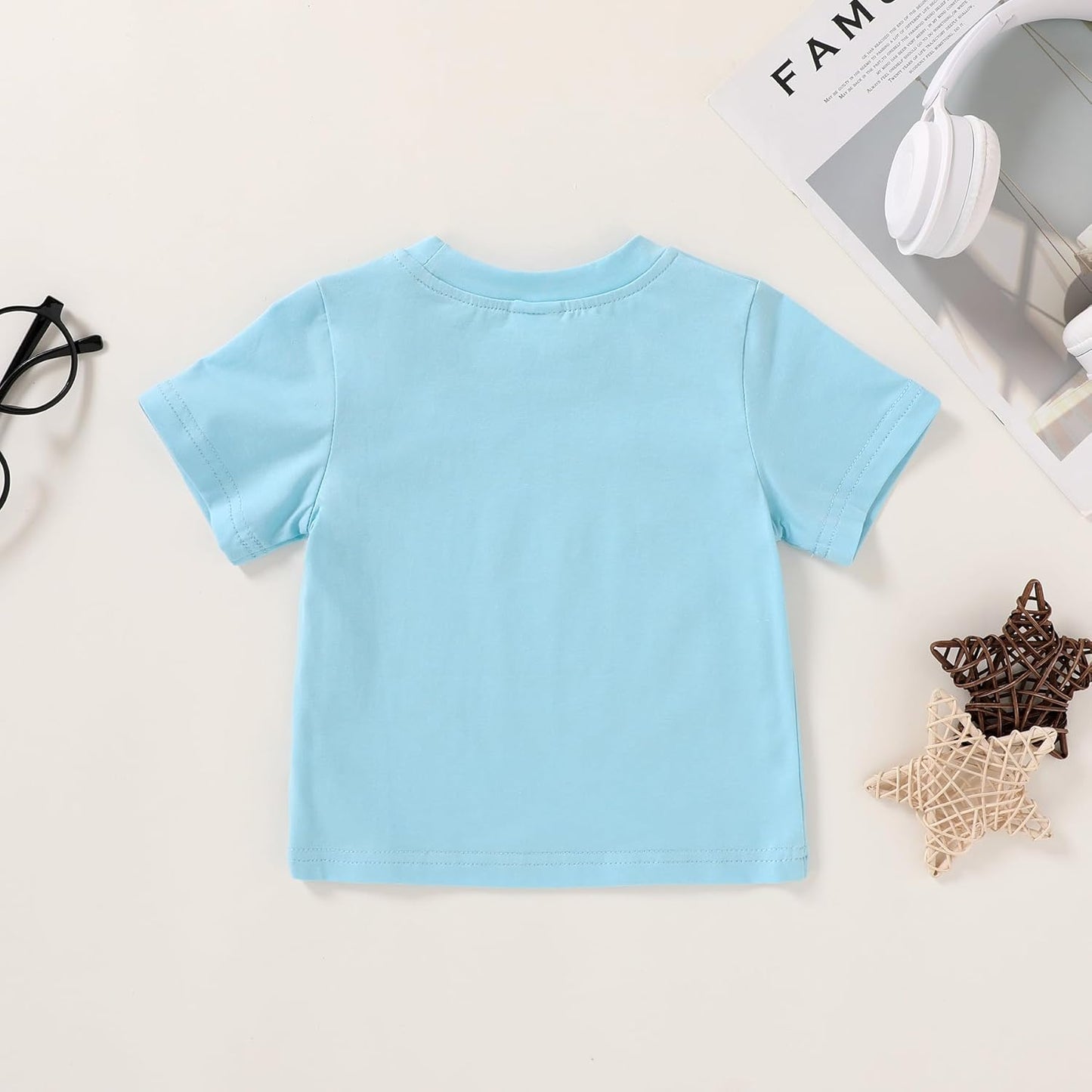 Happy Town Toddler Clothes Baby Boy Girl Smiley Face Shirt Short Sleeve T-Shirt Tee Summer Tops Outfits