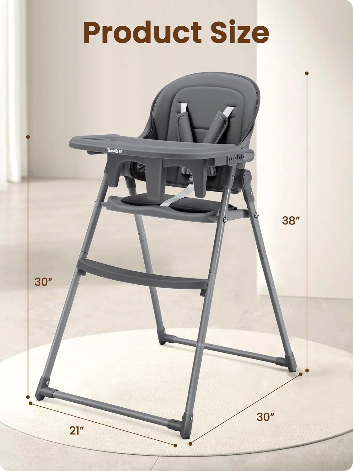 Foldable High Chair, High Chairs for Babies and Toddlers, Dining Chairs and Eating Chair with