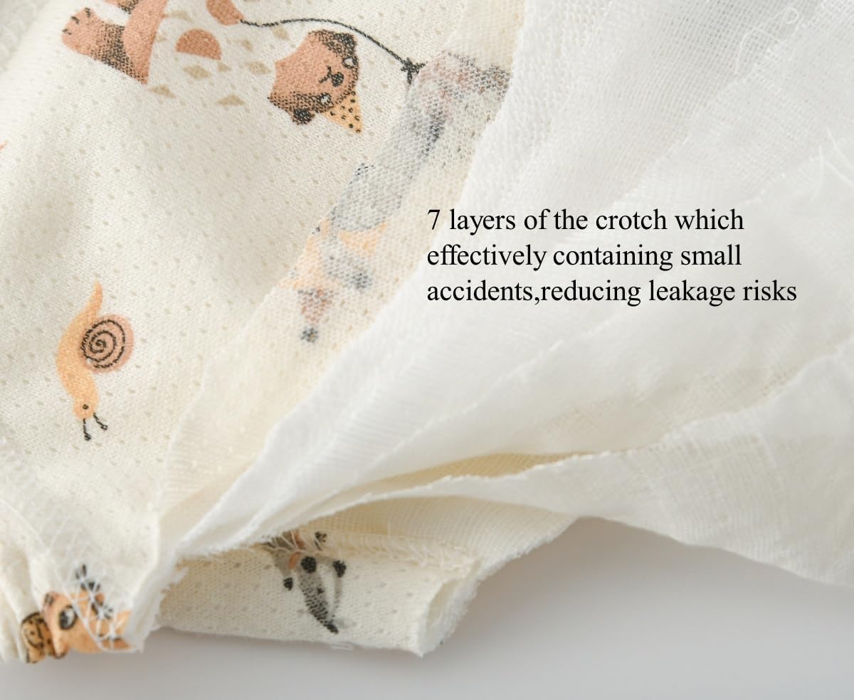 Baby Training Underpants,Soft Cotton Absorbent Potty Training Underwear For Baby Boys And Girls 6 Pack