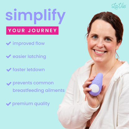 LaVie Warming Lactation Massager 3-in-1 Adjustable Heat + Vibration for Breastfeeding, Nursing