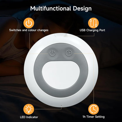 Baby Night Light, Nursery Night Lamp with 8 RGB Colors Changing, 1h Timer, Rechargeable & Touch Control, Soft BPA Free Portable Dimmable Night Lamp for Kids Room Breastfeeding