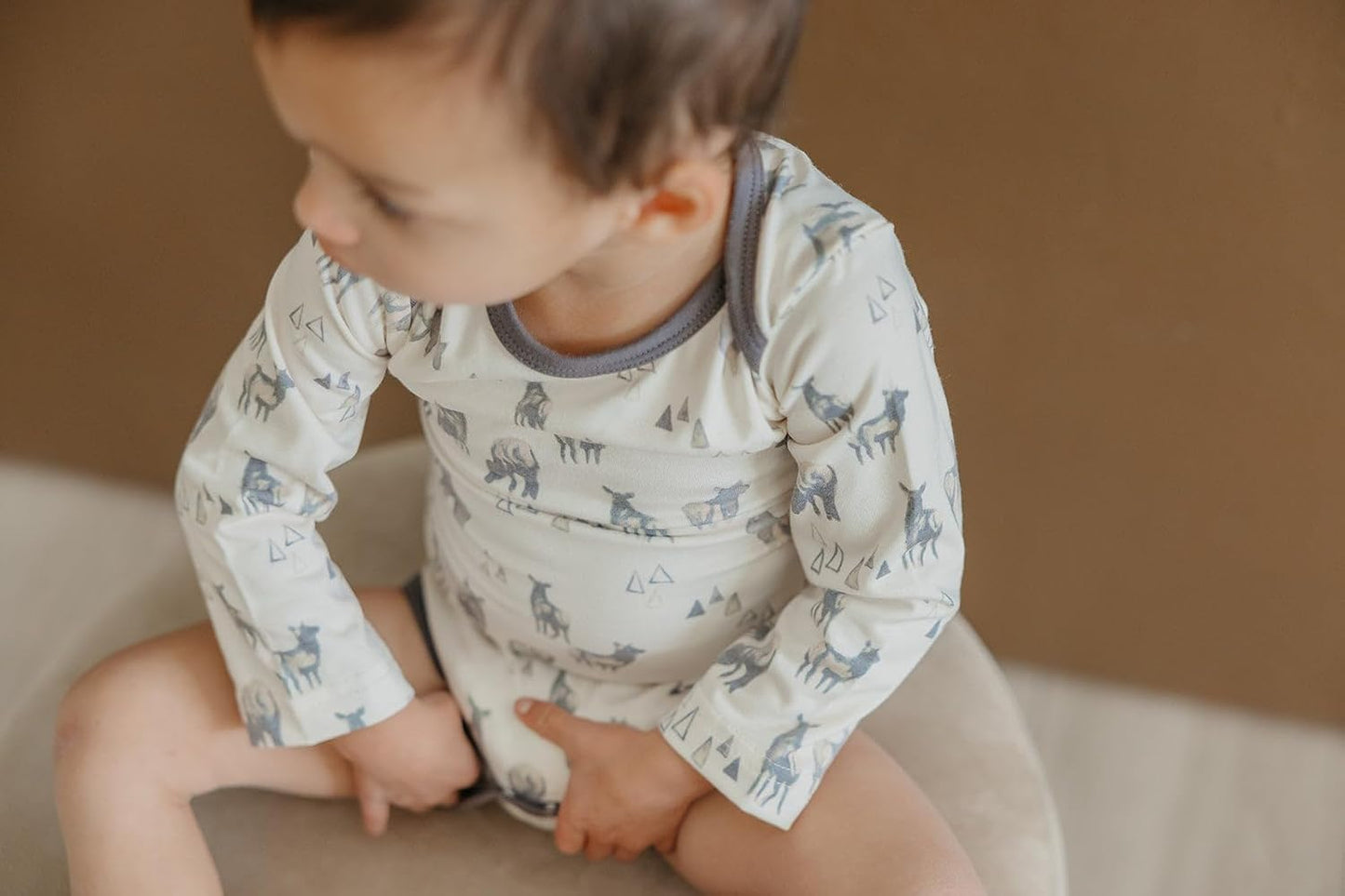 Copper Pearl Long Sleeve Bodysuit Baby: Ultra Soft Baby for Newborns, Boys, and Girls - Stylish, Comfortable, Overlap Shoulders, Premium Knit Fabric - 6-12 Months, Cody