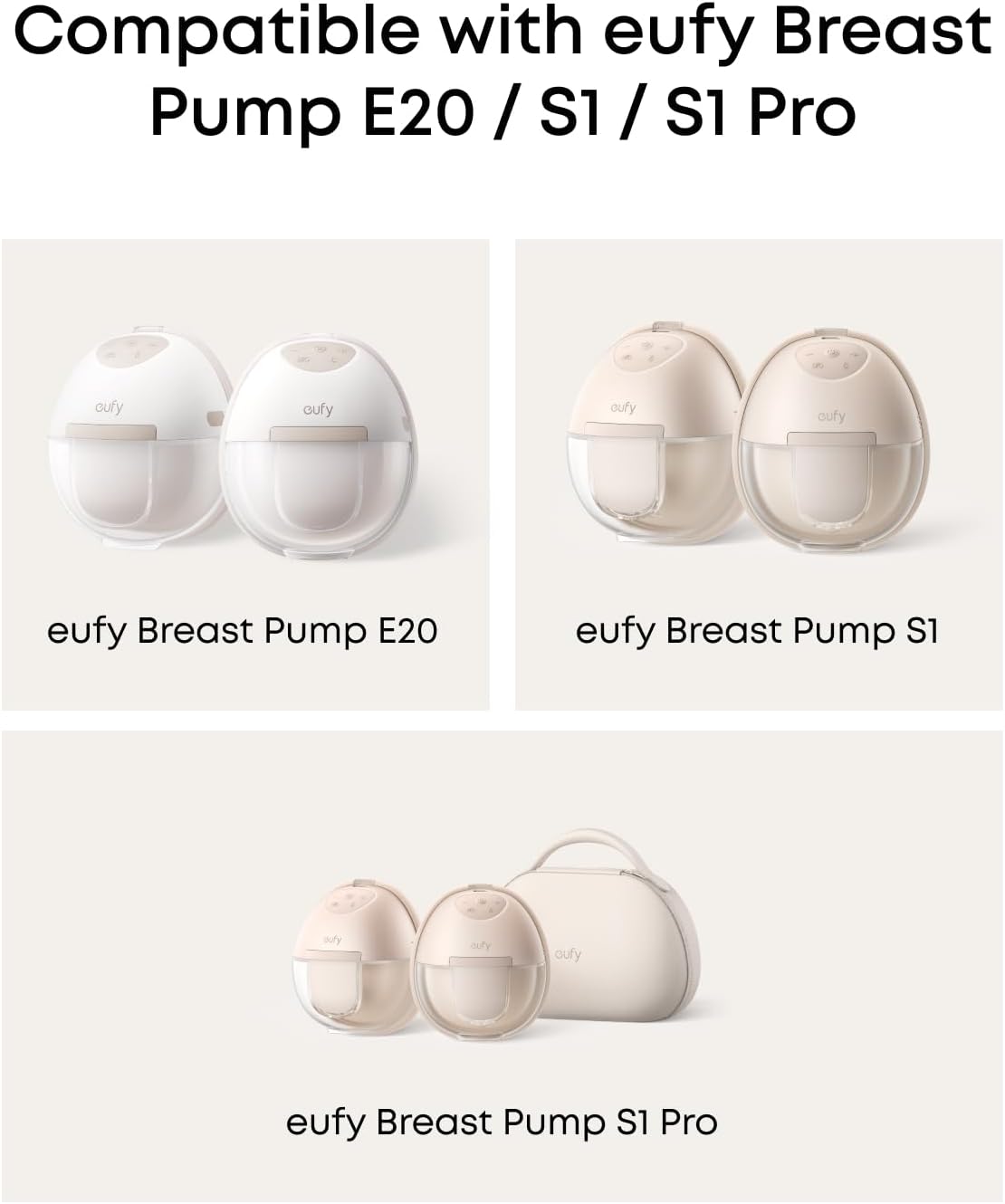 eufy Original 24mm Flange (2-Pack), Replacement Accessories for Wearable Breast Pump E20/S1/S1 Pro