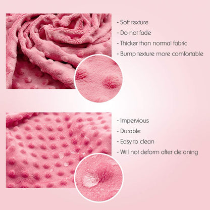 Baby Changing Pad Cover, Super Soft Plush Dot Diaper Changing Table Covers for Baby Girls and Boys, Ultra Comfortable, Safe for Babies, Fit 32"/34'' x 16" Pad (Strawberry Red)