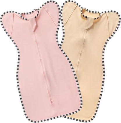 Baby Swaddle Blanket for Newborns and Infants,2-Piece Set Infant Pajamas,Bidirectional Zipper,Easy