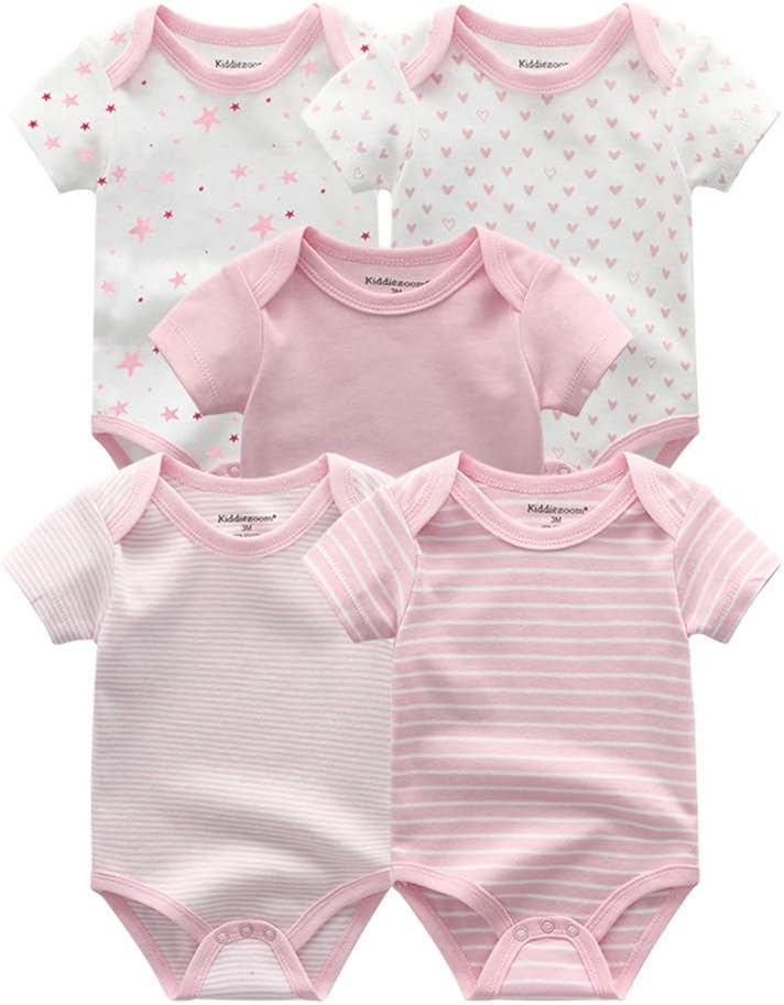 Kiddiezoom Unisex Newborn Baby Short-Sleeve Bodysuit Baby Layette Essentials Giftset Clothing Set