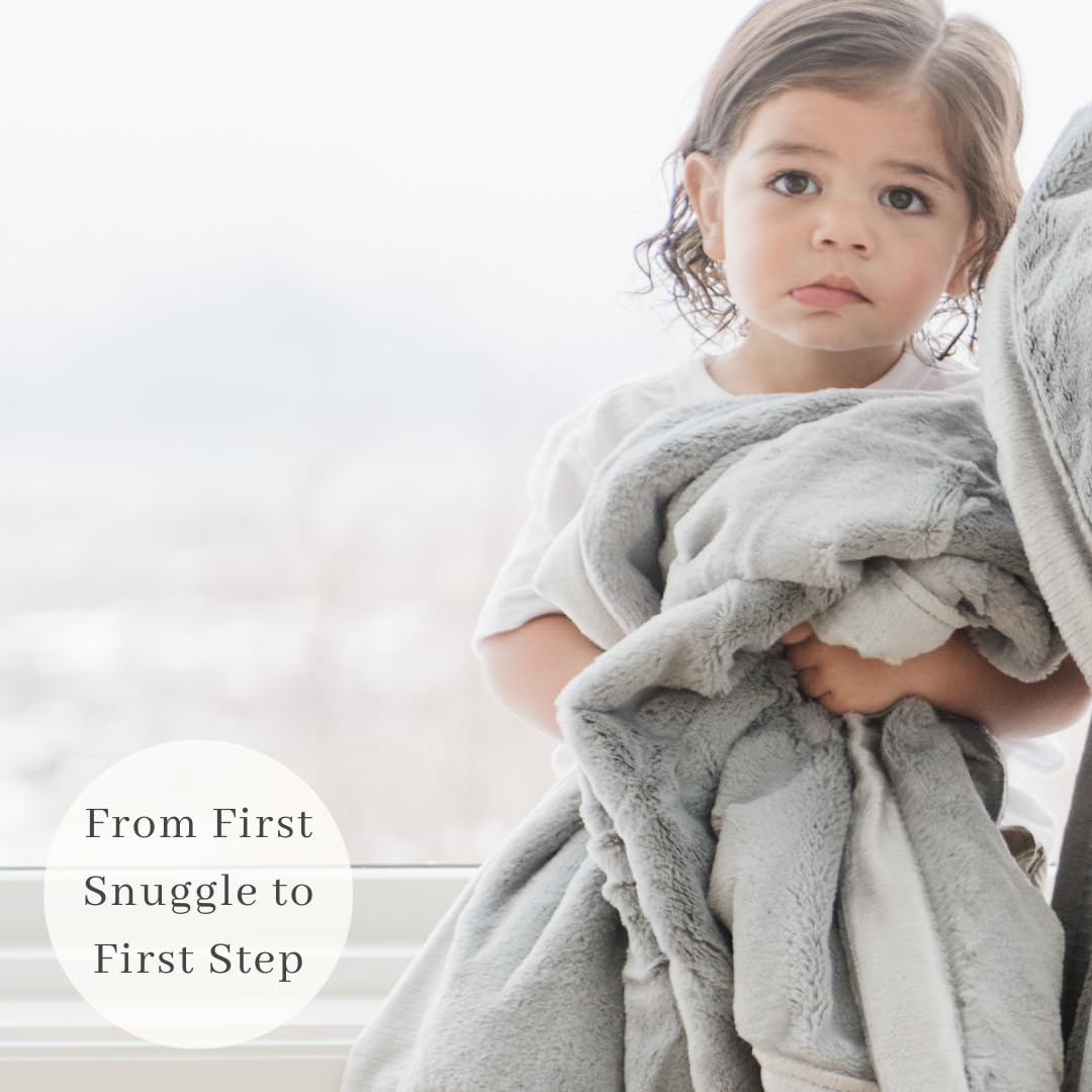 SARANONI Receiving Blankets for Babies Super Soft Boutique Quality Lush Luxury (Gray, Receiving 40"