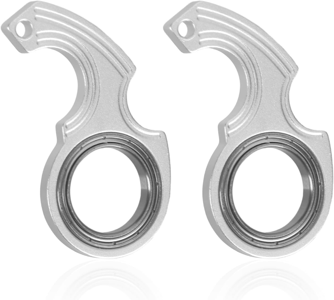 2pcs Key Chain Spinner Fidget Toy, Portable Finger Spinning Keychain with 2pcs Key Ring Funny Key