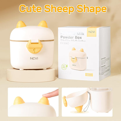 NCVI Formula Dispenser On the Go, Portable Baby Travel Milk Powder Formula Container Holder to Go