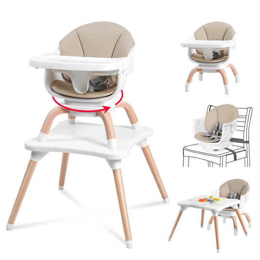 Baby High Chair, 7 in 1 Convertible High Chairs for Babies and Toddlers, Kids Learning Table