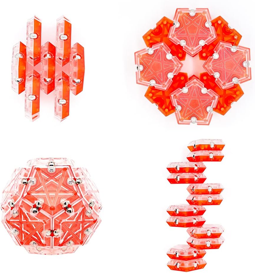 Magnetic Fidget Spinner Toys 14-Piece Set，Puzzle Balls Building Blocks，Stress Reduction and Anxiety Relief Hand Spinner for Adults Kids…