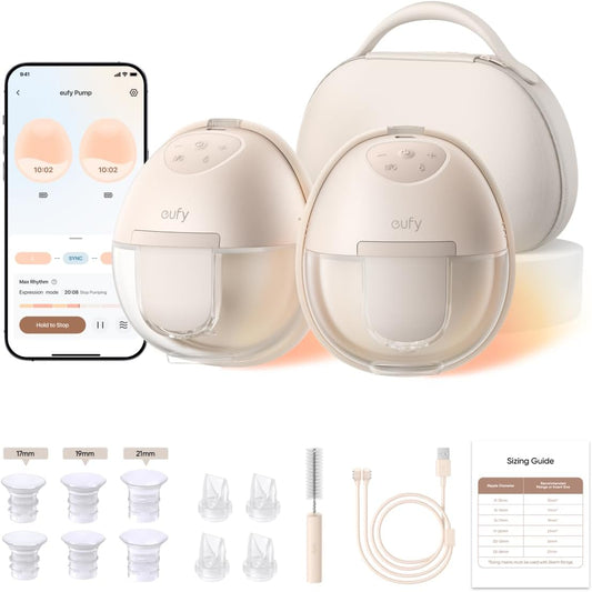 eufy Security Heated Wearable Breast Pump S1 Pro, Slim Hands-Free with Industry-Leading HeatFlow