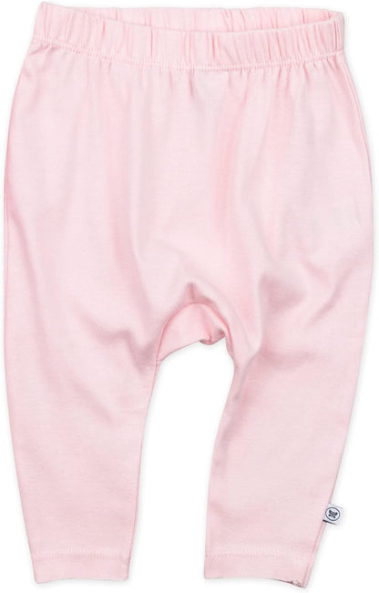 HonestBaby Multipack Harem Pants Roomy Fit Pull on Bottoms 100% Organic Cotton for Infant Baby Boys, Girls, Unisex