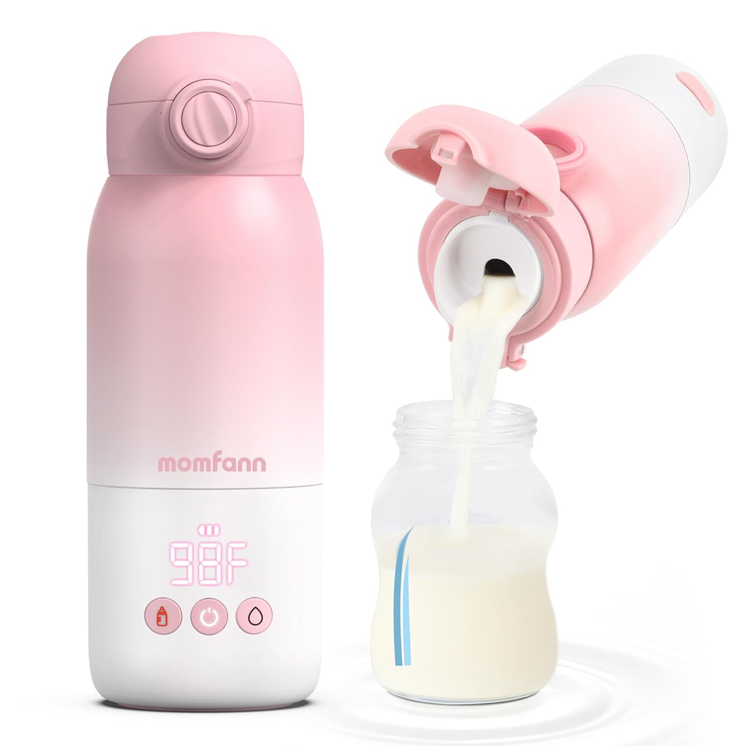 Portable Bottle Warmer for Travel, Dual Heating Modes for Breastmilk & Water, Portable Bottle Milk