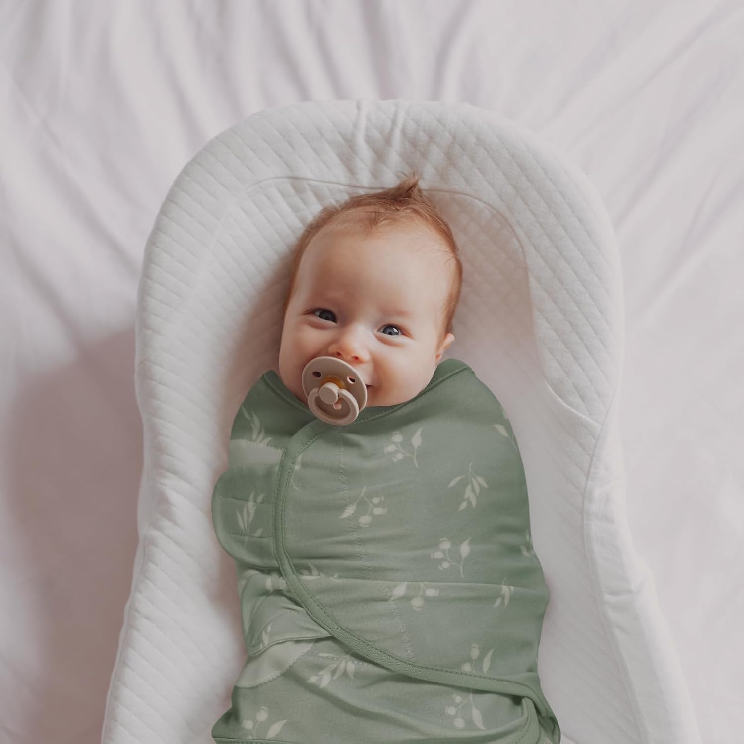 Baby Swaddle Sacks, 3-Pack Newborn Organic Cotton Swaddle Wrap, Adjustable Swaddling Blankets