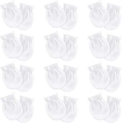 Newborn Baby Mittens No Scratch Cotton Elastic Wrist Gloves Infant Toddler Mittens for Baby Boy Girl 0-6 Months