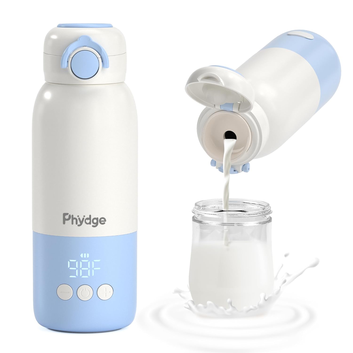 Portable Bottle Warmer for Travel,12.5oz Cordless Baby Milk Warmer on The go for
